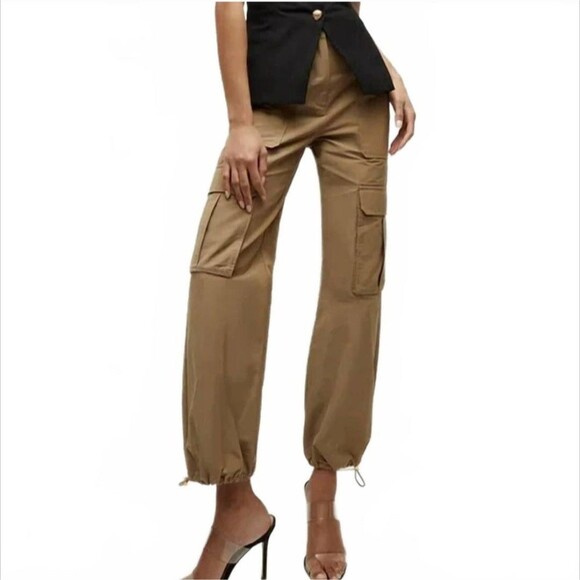 Veronica Beard  Dari Brown Cargo Pants Sepia 12 Pants Barrel Ballon - Picture 1 of 12